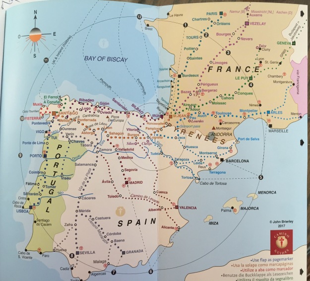 Camino Map Europe
